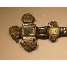 Metal cross, swastika in the center